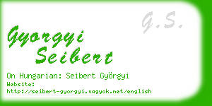 gyorgyi seibert business card
